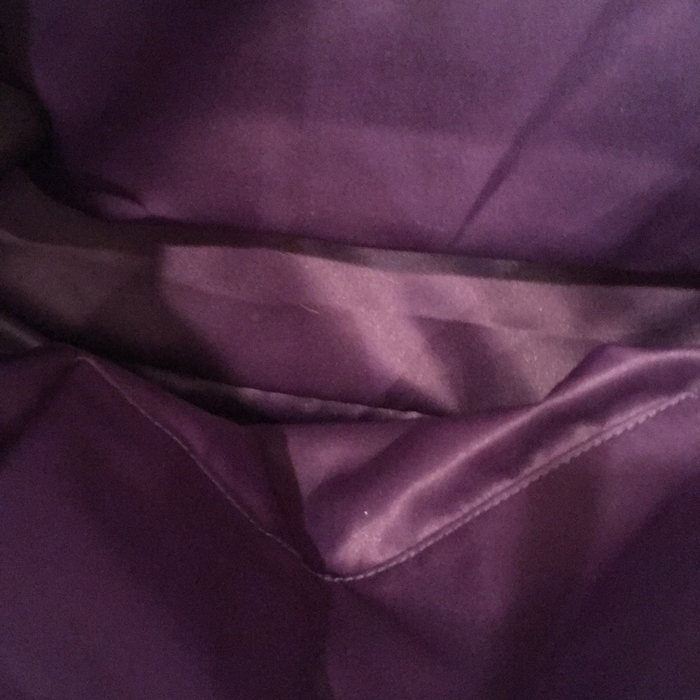 Coach 15949 Brown Suede Satchel w/ Purple Interior - Picture 5 of 8